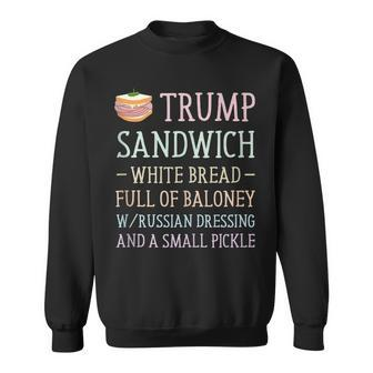 Trump Sandwich Sign Funny Antitrump Sweatshirt | Mazezy