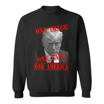 Trump Shot 1 Image One Face One America Never Surrender Sweatshirt | Mazezy