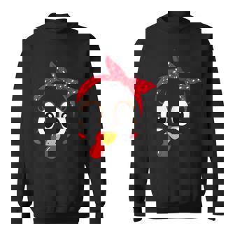 Turkey Face Red Headband Running Pilgrim Tro Sweatshirt - Monsterry