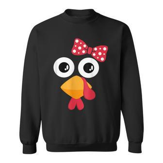 Turkey Face Trot Cute Thanksgiving Running Sweatshirt | Mazezy