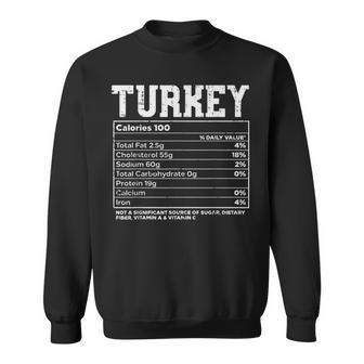 Turkey Nutritional Facts Thanksgiving Food Recipe Family Sweatshirt - Seseable