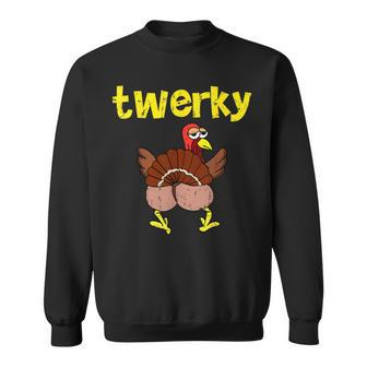 Twerky Thanksgiving 2023 Turkey Butt Twerk Dance Pun Sweatshirt | Mazezy