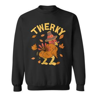 Twerky Thanksgiving Turkey Butt Twerk Dance Pun 2023 Sweatshirt | Mazezy