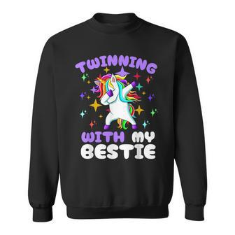 Twinning Unicorn Bestie Spirit Week Twin Day Best Friend Sweatshirt - Monsterry