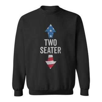 Two Seater Usa 4Th July 2023 White Trash Party Attire Sweatshirt - Monsterry CA
