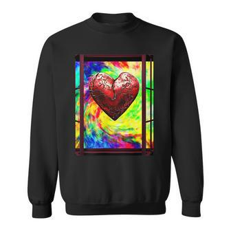 Tye Dye Window To Your Heart Sweatshirt | Mazezy