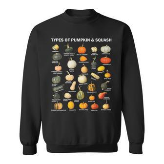 Types Of Pumpkin And Squash Autumn Halloween Thanksgiving Squash Sweatshirt | Mazezy