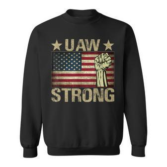 Uaw Strike 2023 United Auto Workers Union Uaw Strong Red Sweatshirt - Monsterry