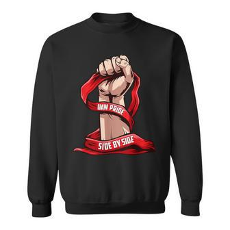 Uaw Strike Red United Auto Workers Picket Sign Sweatshirt - Monsterry