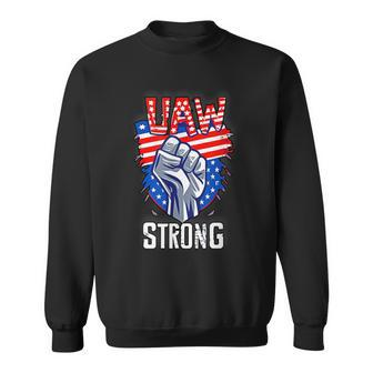 Uaw Strong United Auto Workers Strike Union Support Red Sweatshirt - Seseable