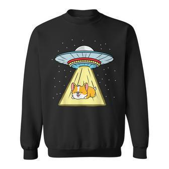 Ufo Abduction Sleeping Corgi Sweatshirt | Mazezy
