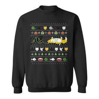 Ugly Christmas Cat Sweater- Christmas Sweatshirt | Mazezy