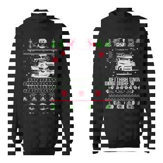 Ugly Christmas Drifting Through The Snow Sweatshirt | Mazezy