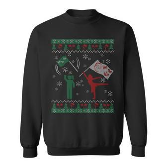 Ugly Christmas Sweater Color Guard Winter Guard Sweatshirt | Mazezy