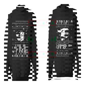 Ugly Christmas Sweater Whale Ugly Xmas Sweatshirt - Monsterry