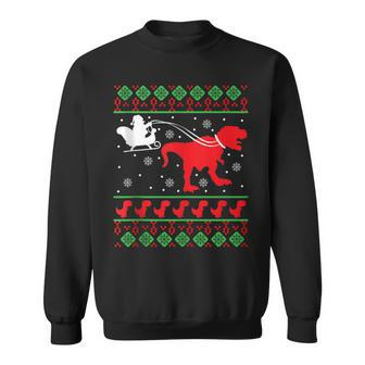 Ugly Christmas Sweater Dinosaur Sweatshirt | Mazezy