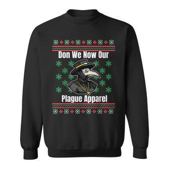 Ugly Christmas Sweater Style Plague Doctor Sweatshirt | Mazezy
