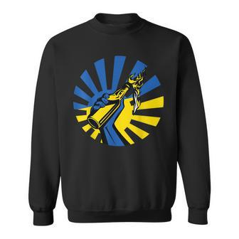 Ukrainian Molotov Cocktail For Russia Army Ukraine Support Sweatshirt | Mazezy