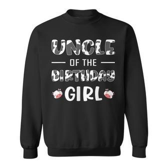 Uncle Of The Birthday Girl Cow Matching Cowgirl Gift For Mens Sweatshirt