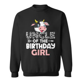 Uncle Of The Birthday Girl Cows Farm Cow Uncle Sweatshirt | Mazezy DE
