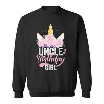 Uncle Of The Birthday Girl Father Gift Unicorn Birthday Sweatshirt | Mazezy