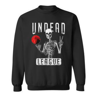Undead Basketball League Player Halloween Zombie Skeleton Basketball Sweatshirt | Mazezy