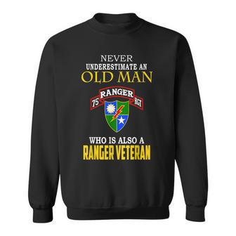 Never Underestimate A 75Th Ranger Ranger Veteran Christmas Sweatshirt - Seseable