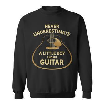 Never Underestimate A Little Boy And His Guitar Sweatshirt | Mazezy