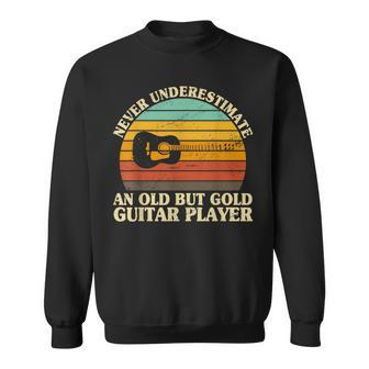 Never Underestimate An Old Guitar Player Electronic Rock Sweatshirt - Monsterry AU
