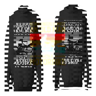 Never Underestimate An Old Man With A Motorbike Biker Sweatshirt | Seseable UK