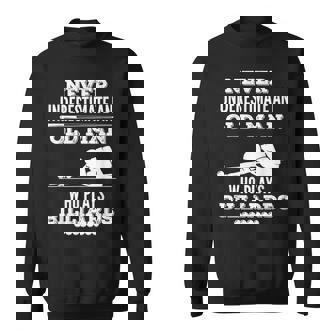 Never Underestimate An Old Man Who Play Billiards Sweatshirt - Thegiftio