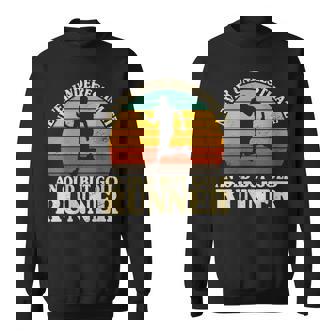 Never Underestimate An Old Runner Runner Marathon Running Sweatshirt - Monsterry