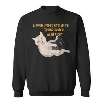 Never Underestimate Am Programmer Coding Sweatshirt - Monsterry DE