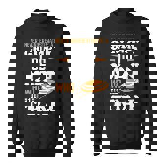 Never Underestimate A Trap Shooting Old Man Sweatshirt | Seseable UK