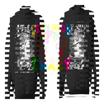 Unicorn Let Glow Crazy Retro Colorful Group Team Tie Dye Sweatshirt - Monsterry