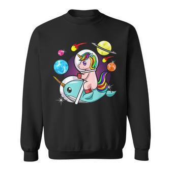 Unicorn Narwhal Space Astronaut Science Funny Humor Gift Sweatshirt