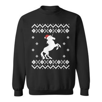 Unicorn Ugly Christmas Sweater Unicorn Santa Sweatshirt - Monsterry
