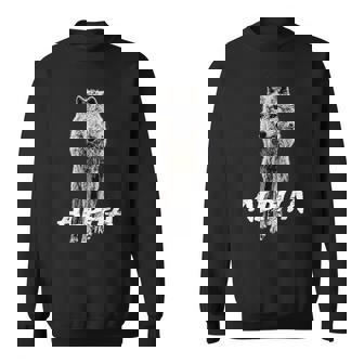 Unique Strong Alpha Wolf Canis Lupis Sweatshirt | Mazezy