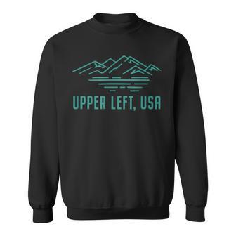 Upper Left Usa 'S And Men's Crew Neck Sweatshirt | Mazezy