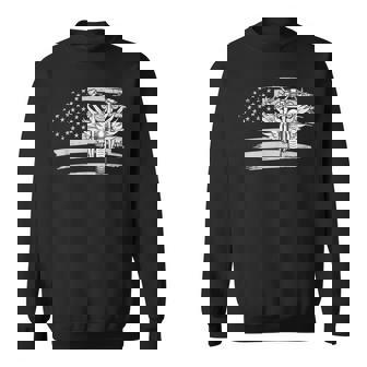 Us Flag Motorcycle Riding Bike American Pride Gift Biker Sweatshirt | Mazezy