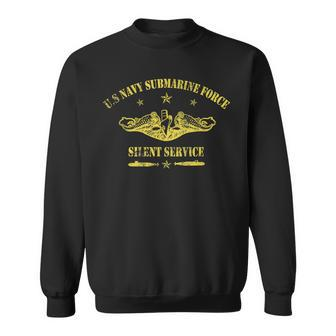 Us Navy Submarine Forces Veteran Silent Service Vintage Sweatshirt | Mazezy