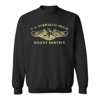 Us Navy Submarine Veteran Silent Service Vintage Sweatshirt | Mazezy