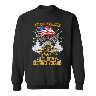 Us Navy Tin Can Sailor Gift For A Navy Destroyer Veteran Gift For Mens Sweatshirt | Mazezy