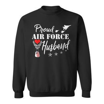 Us Proud Air Force Airman Husband Mens Novelty Gift Sweatshirt | Mazezy