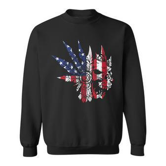 Usa American Flag Skull Skeleton Biker Style Gift Idea Biker Funny Gifts Sweatshirt | Mazezy AU