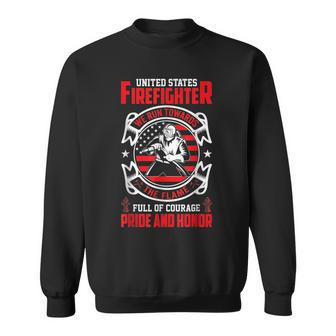 Usa Firefighter Pride And Honor Fireman Dad Brother Sweatshirt | Mazezy CA