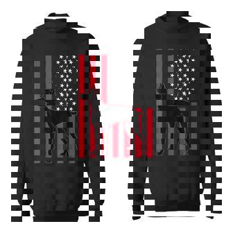 Usa Flag Dog Lover Animal Pet American Pride Doberman Sweatshirt | Mazezy