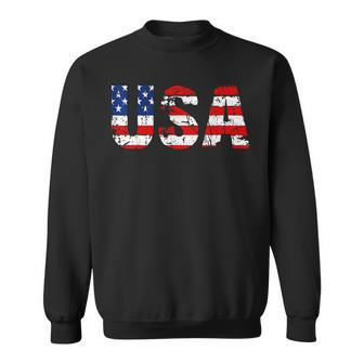 Usa Flag Patriotic American Flag July 4Th Patriotic Funny Gifts Sweatshirt | Mazezy