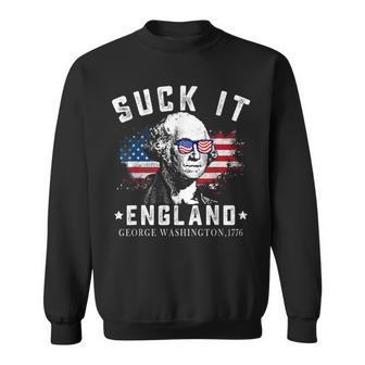Usa Suckit England Funny 4Th Of July George Washington 1776 1776 Funny Gifts Sweatshirt | Mazezy
