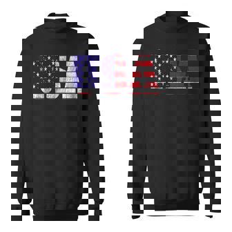 Usa Us Flag Patriotic Vintage Retro 4Th Of July America Patriotic Funny Gifts Sweatshirt | Mazezy